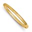 10K Yellow Gold 3/16 Laser Cut Hinged Bangle Bracelet - 7 in.