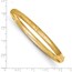 10K Yellow Gold 3/16 Laser Cut Hinged Bangle Bracelet - 7 in.
