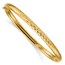 10K Yellow Gold 3/16 Textured Hinged Bangle - 7.5 in.
