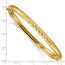 10K Yellow Gold 3/16 Textured Hinged Bangle - 7.5 in.