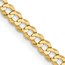 10K Yellow Gold 3.1mm Lightweight Flat Cuban Chain - 20 in.