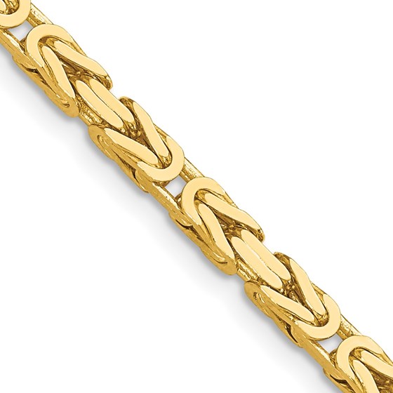 10K Yellow Gold 3.25mm Byzantine Chain - 22 in. 10K Yellow Gold 3.25mm Byzantine Chain - 22 in.
