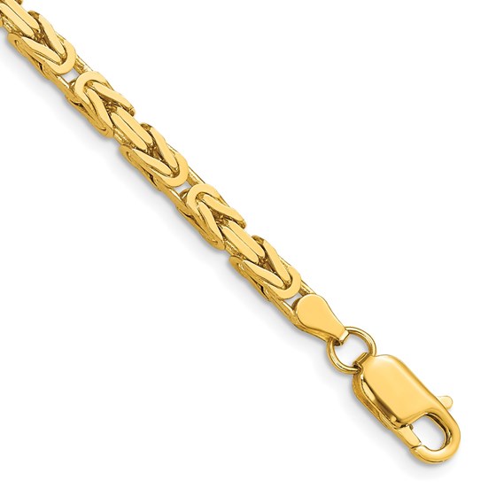 10K Yellow Gold 3.25mm Byzantine Chain - 8 in. 10K Yellow Gold 3.25mm Byzantine Chain - 8 in.