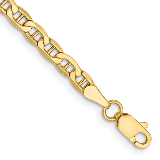 10K Yellow Gold 3.2mm Semi-Solid Anchor Chain - 8 in. 10K Yellow Gold 3.2mm Semi-Solid Anchor Chain - 8 in.