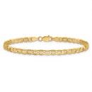 10K Yellow Gold 3.2mm Semi-Solid Anchor Chain - 9 in.