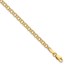 10K Yellow Gold 3.5mm Solid Double Link Charm Bracelet - 6 mm