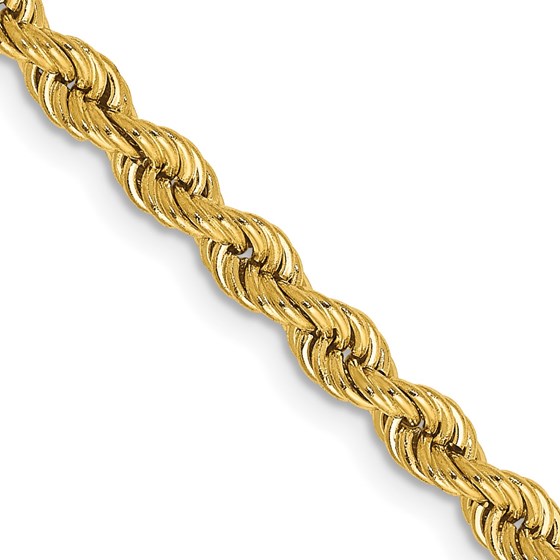 10K Yellow Gold 3.65mm Regular Rope Chain - 20 in.