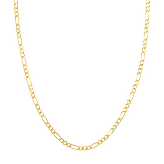 10K Yellow Gold 3.9 mm Light Figaro Chain w Lobster Clasp - 22in 10K Yellow Gold 3.9 mm Light Figaro Chain w Lobster Clasp - 22in