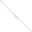 10K Yellow Gold 3 Hearts 9in Plus 1in Extension Anklet - 9 in.