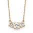 10K Yellow Gold 3-Stone CZ Necklace - 18.5 in.