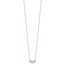 10K Yellow Gold 3-Stone CZ Necklace - 18.5 in.