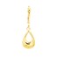 10K Yellow Gold 3D Open Teardrop Leverback Dangle Earrings