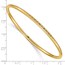 10K Yellow Gold 3mm Diamond-cut Tube Slip-on Bangle
