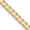 10K Yellow Gold 3mm Open Concave Curb Chain - 18 in.