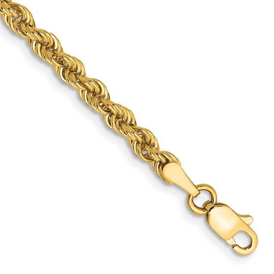 10K Yellow Gold 3mm Regular Rope Chain - 7 in. 10K Yellow Gold 3mm Regular Rope Chain - 7 in.