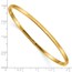 10K Yellow Gold 3mm Square Tube Slip-on Bangle - 8 in.