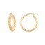 10K Yellow Gold 3mm x 20mm DC Hoop Earrings