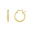 10K Yellow Gold 3mm x 20mm DC Round Tube Hoop Earrings