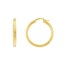 10K Yellow Gold 3mm x 30mm DC Round Tube Hoop Earrings