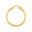 10K Yellow Gold 3mm x 30mm DC Round Tube Hoop Earrings