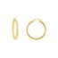 10K Yellow Gold 3mm x 30mm Polished Round Tube Hoop Earrings
