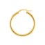 10K Yellow Gold 3mm x 30mm Polished Round Tube Hoop Earrings