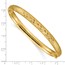 10K Yellow Gold 4/16 Diamond-cut Bangle Bracelet - 7 in.