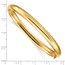 10K Yellow Gold 4/16 High Hinged Bangle Bracelet - 7 in.