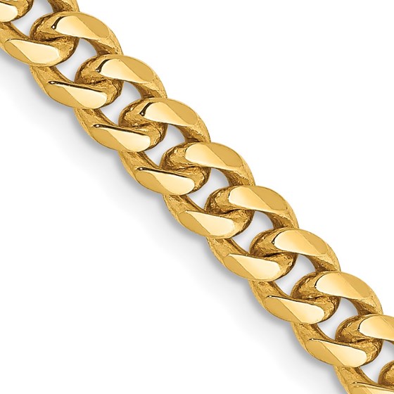 10K Yellow Gold 4.25mm Solid Miami Cuban Chain - 22 in. 10K Yellow Gold 4.25mm Solid Miami Cuban Chain - 22 in.