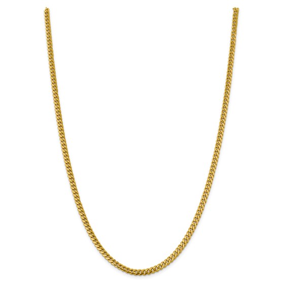 14k Yellow Gold Classic Miami Cuban Solid Chain (10.10 mm)