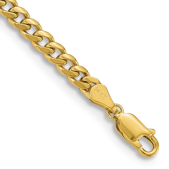 10K Yellow Gold 4.25mm Solid Miami Cuban Chain - 7 in.