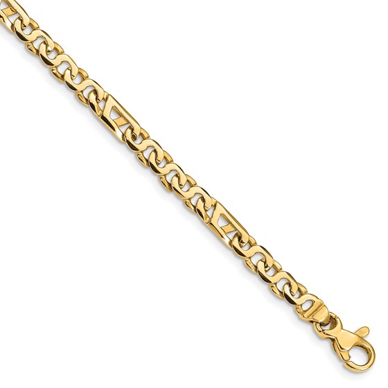 10K Yellow Gold 4.3mm Fancy Link Bracelet - 7 in. 10K Yellow Gold 4.3mm Fancy Link Bracelet - 7 in.