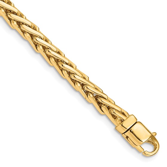10K Yellow Gold 4.4mm Flat-Edged Woven Link Bracelet - 8.75 in.