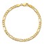 10K Yellow Gold 4.5mm Concave Open Figaro Chain - 9 in.