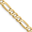10K Yellow Gold 4.75mm Flat Figaro Chain - 20 in.