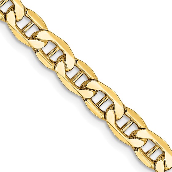 10K Yellow Gold 4.75mm Semi-Solid Anchor Chain - 24 in. 10K Yellow Gold 4.75mm Semi-Solid Anchor Chain - 24 in.