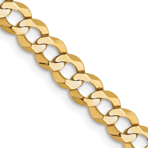 10K Yellow Gold 4.7mm Lightweight Flat Cuban Chain - 26 in. 10K Yellow Gold 4.7mm Lightweight Flat Cuban Chain - 26 in.