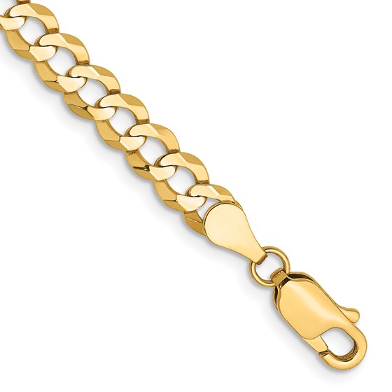 10K Yellow Gold 4.7mm Lightweight Flat Cuban Chain - 7 in. 10K Yellow Gold 4.7mm Lightweight Flat Cuban Chain - 7 in.