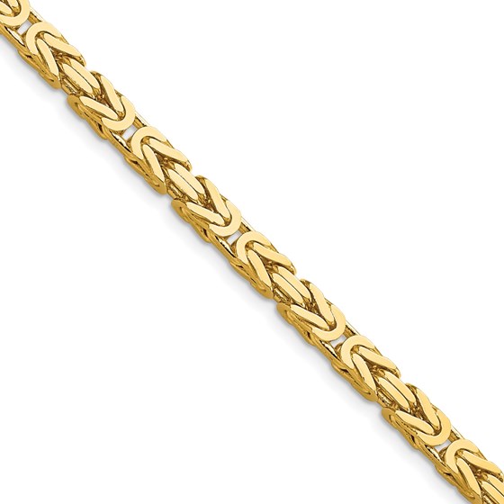 10K Yellow Gold 4mm Byzantine Chain - 24 in. 10K Yellow Gold 4mm Byzantine Chain - 24 in.
