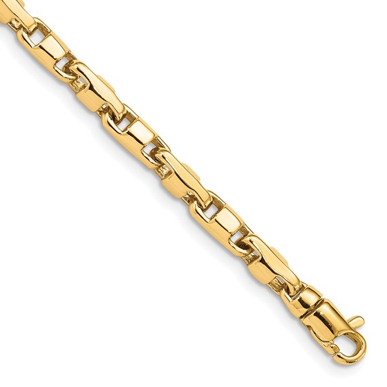 10K Yellow Gold 4mm Fancy Link Bracelet - 8 in. 10K Yellow Gold 4mm Fancy Link Bracelet - 8 in.