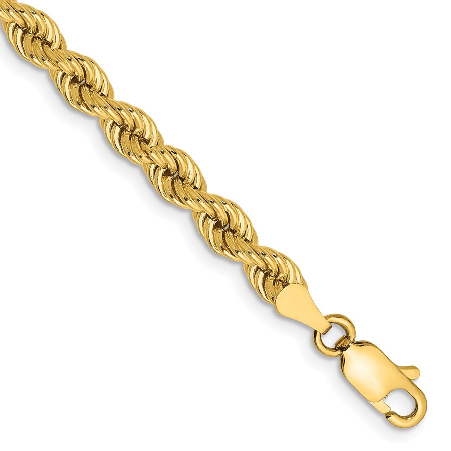 10K Yellow Gold 4mm Regular Rope Chain 8 in.