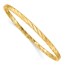 10K Yellow Gold 4mm Textured Twist Slip-on Bangle - 8.5 in.