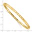 10K Yellow Gold 4mm Textured Twist Slip-on Bangle - 8.5 in.