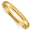 10K Yellow Gold 5/16 High Hinged Bangle Bracelet - 7 in.