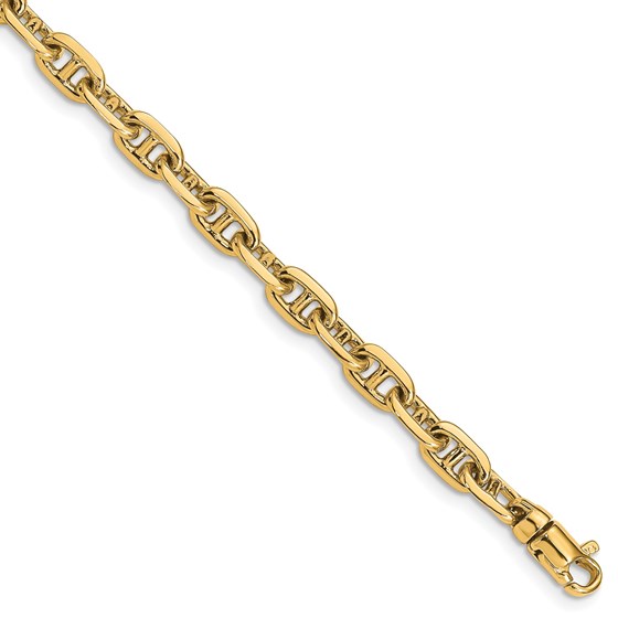 10K Yellow Gold 5.1mm Fancy Link Bracelet - 8.5 in. 10K Yellow Gold 5.1mm Fancy Link Bracelet - 8.5 in.