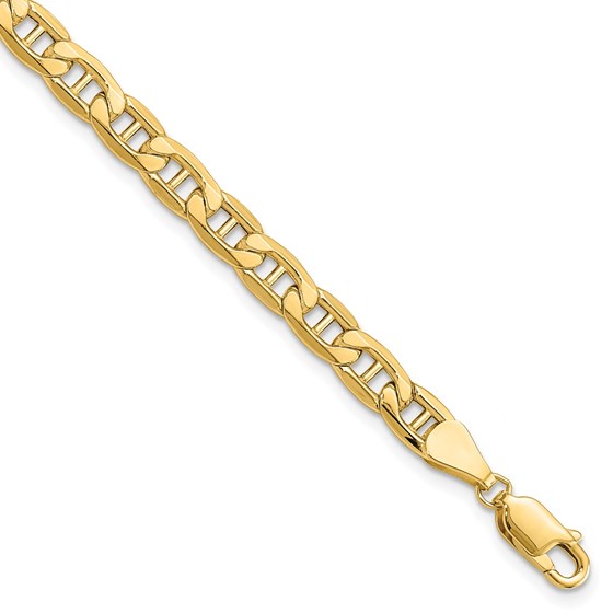 10K Yellow Gold 5.5mm Semi-Solid Anchor Chain - 9 in. 10K Yellow Gold 5.5mm Semi-Solid Anchor Chain - 9 in.