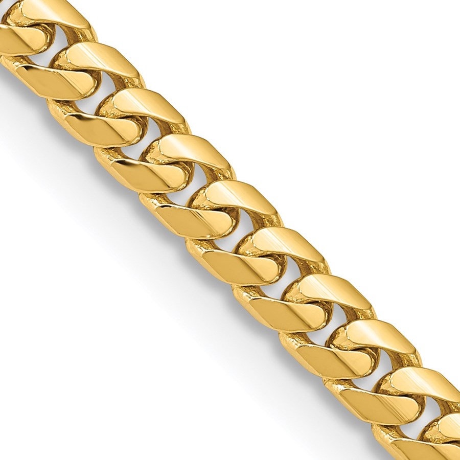 10K Yellow Gold 5.5mm Solid Miami Cuban Chain - 18 in.
