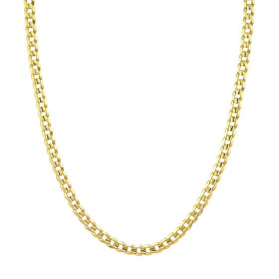 10K Yellow Gold 5.8 mm Concave Cuban Chain w - 20in. 10K Yellow Gold 5.8 mm Concave Cuban Chain w - 20in.