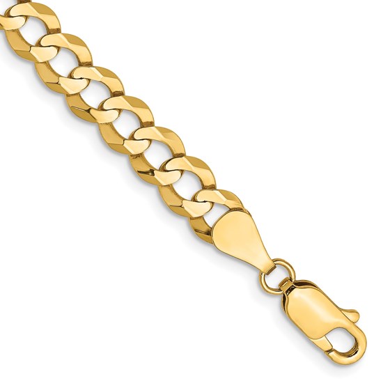 10K Yellow Gold 5.9mm Lightweight Flat Cuban Chain - 7 in. 10K Yellow Gold 5.9mm Lightweight Flat Cuban Chain - 7 in.
