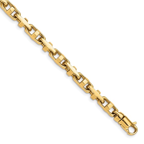 10K Yellow Gold 5mm Fancy Link Bracelet - 8.75 in. 10K Yellow Gold 5mm Fancy Link Bracelet - 8.75 in.